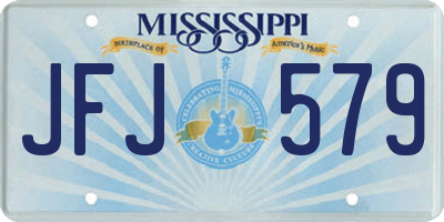 MS license plate JFJ579