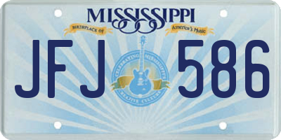 MS license plate JFJ586