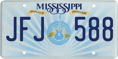 MS license plate JFJ588