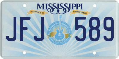 MS license plate JFJ589