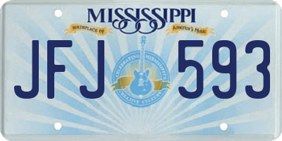 MS license plate JFJ593