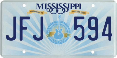 MS license plate JFJ594