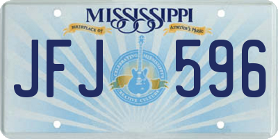 MS license plate JFJ596