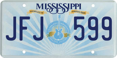 MS license plate JFJ599