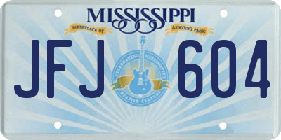 MS license plate JFJ604