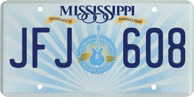 MS license plate JFJ608