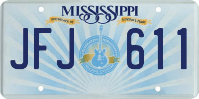 MS license plate JFJ611