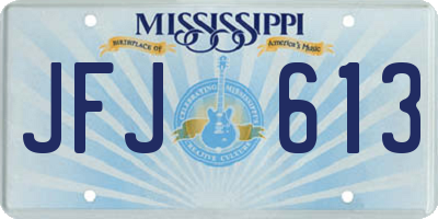 MS license plate JFJ613