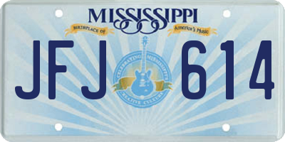 MS license plate JFJ614
