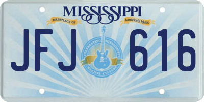 MS license plate JFJ616