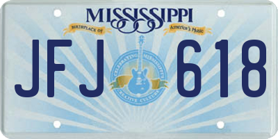 MS license plate JFJ618