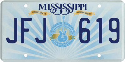 MS license plate JFJ619