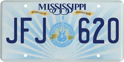 MS license plate JFJ620