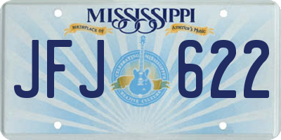 MS license plate JFJ622