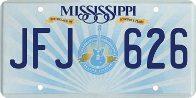 MS license plate JFJ626
