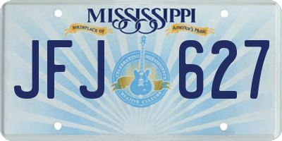 MS license plate JFJ627