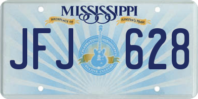 MS license plate JFJ628