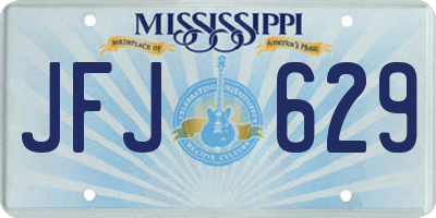 MS license plate JFJ629