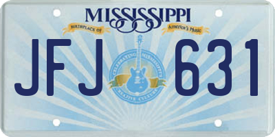 MS license plate JFJ631