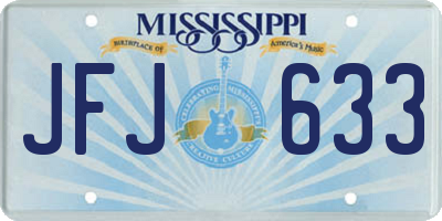 MS license plate JFJ633