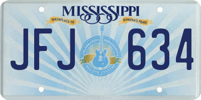 MS license plate JFJ634