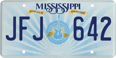 MS license plate JFJ642