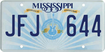 MS license plate JFJ644
