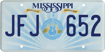 MS license plate JFJ652