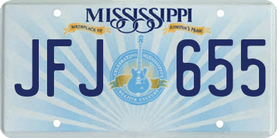 MS license plate JFJ655