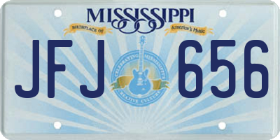 MS license plate JFJ656