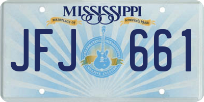 MS license plate JFJ661