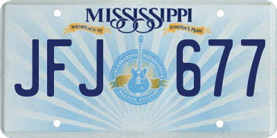 MS license plate JFJ677