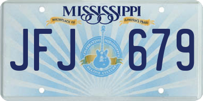 MS license plate JFJ679