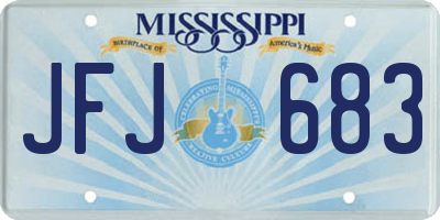 MS license plate JFJ683