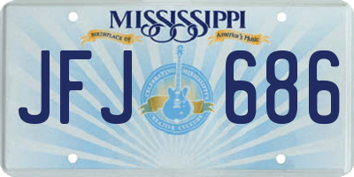 MS license plate JFJ686