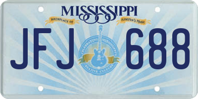 MS license plate JFJ688
