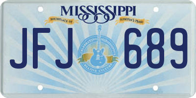MS license plate JFJ689