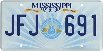 MS license plate JFJ691