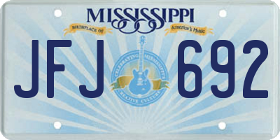 MS license plate JFJ692