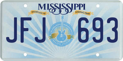 MS license plate JFJ693