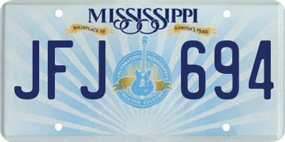 MS license plate JFJ694