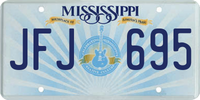 MS license plate JFJ695