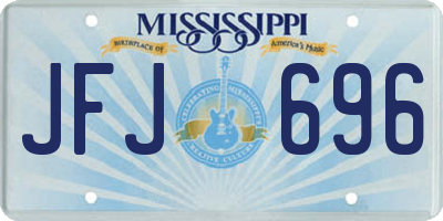 MS license plate JFJ696