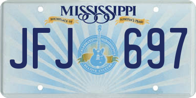 MS license plate JFJ697