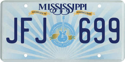 MS license plate JFJ699
