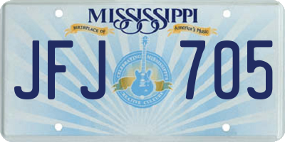 MS license plate JFJ705