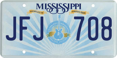 MS license plate JFJ708