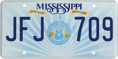 MS license plate JFJ709