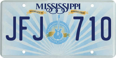 MS license plate JFJ710