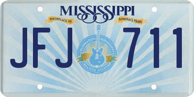MS license plate JFJ711